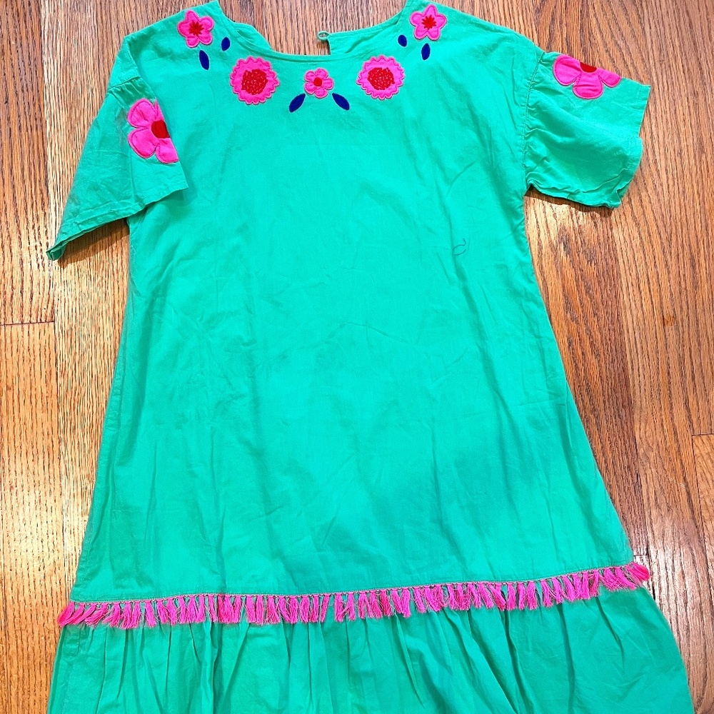 Green MiniBoden Dress size 11-12
